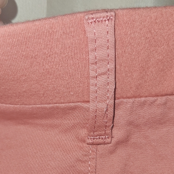 Nwt-Lee Women’s Pink Coral Flat Front Cotton Shorts - Picture 5 of 9